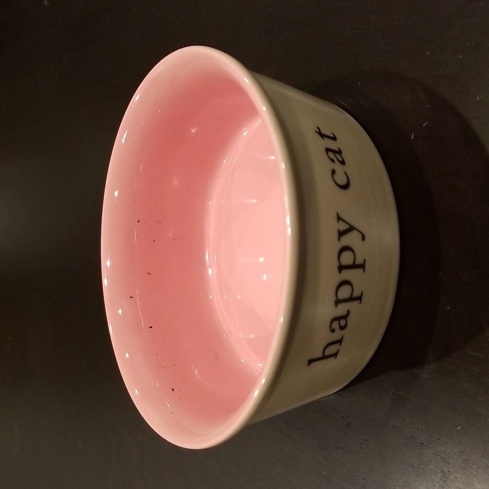 "happy cat" Cat bowl NWOT